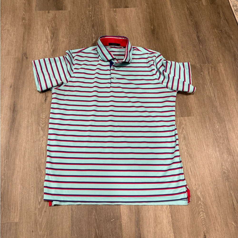 Striped Polo Shirt - Blue and Red